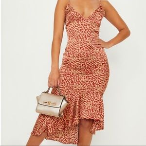 PRETTYLITTLETHING cheetah midi dress Size 6